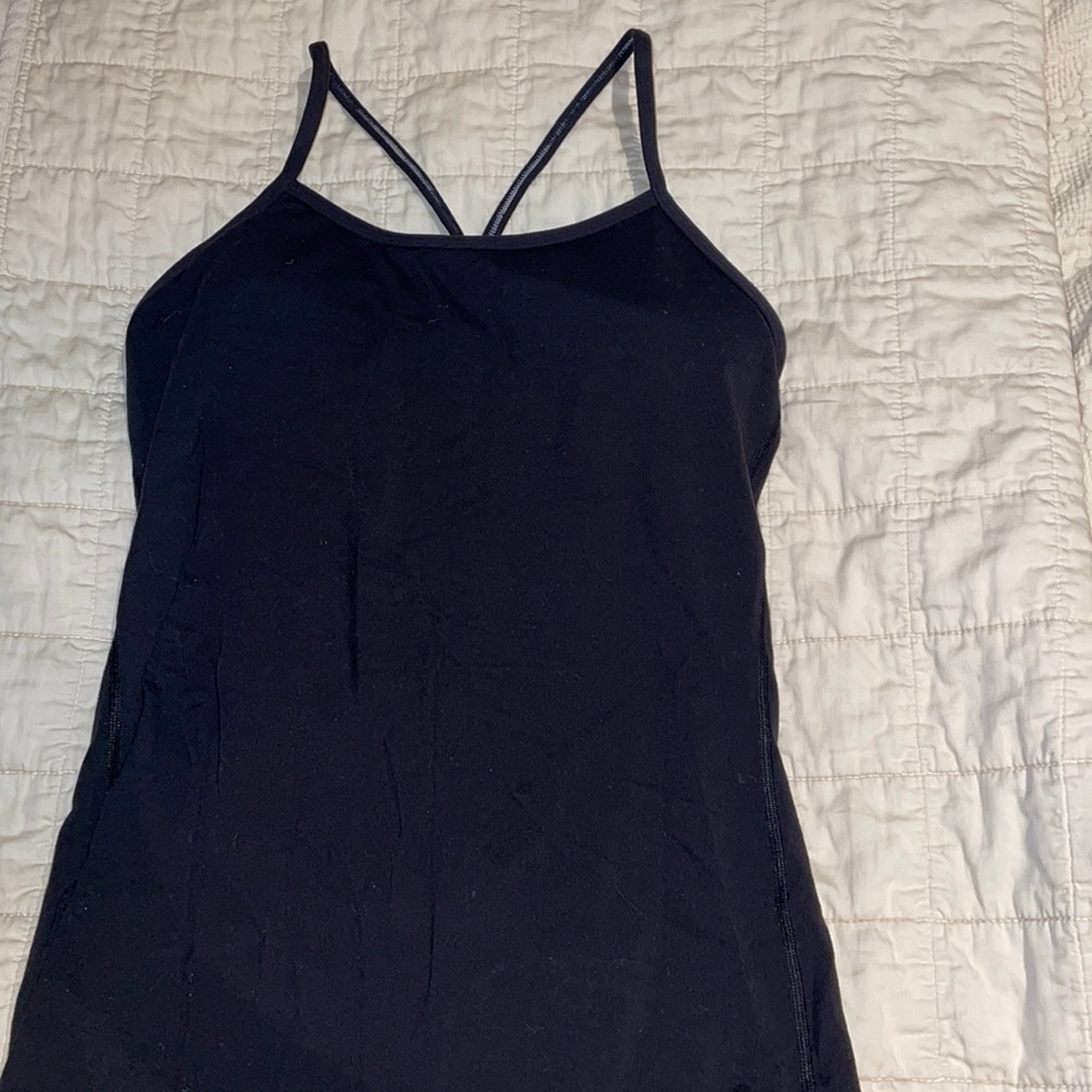 Lululemon black tank top size 8
